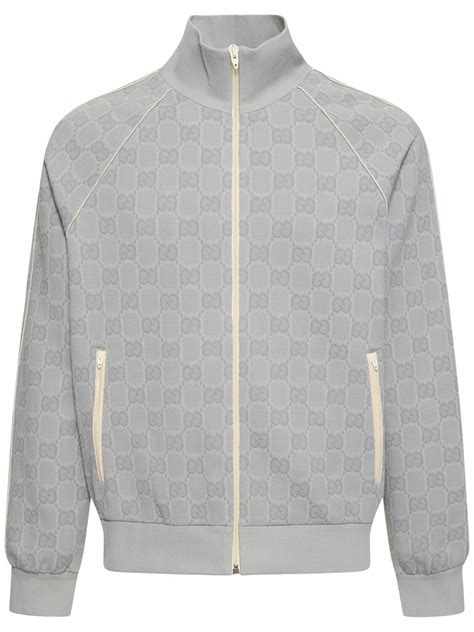 Gucci Nylon canvas zip jacket with GG